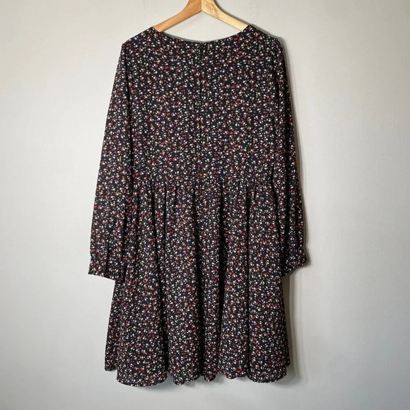 Torrid Women's Size 12 Balloon Sleeve Floral Print Georgette V-Neck Mini Dress - Picture 10 of 15